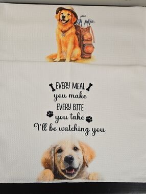 Golden Retriever Dish Towels Set of 2